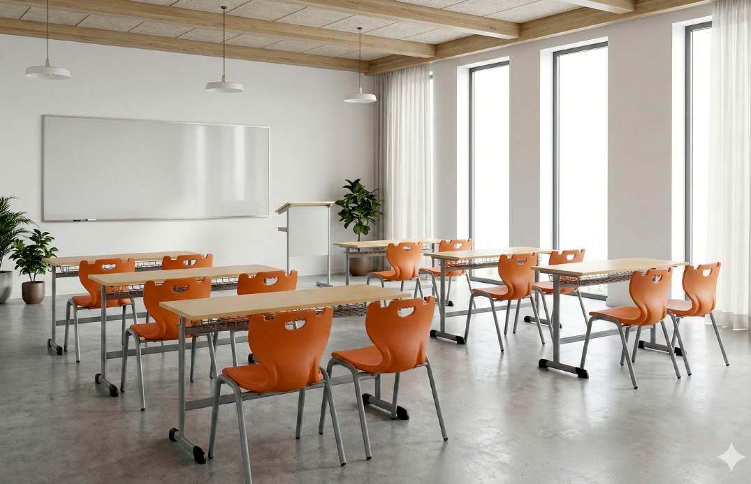 Modern Helixius classroom with ergonomic chairs